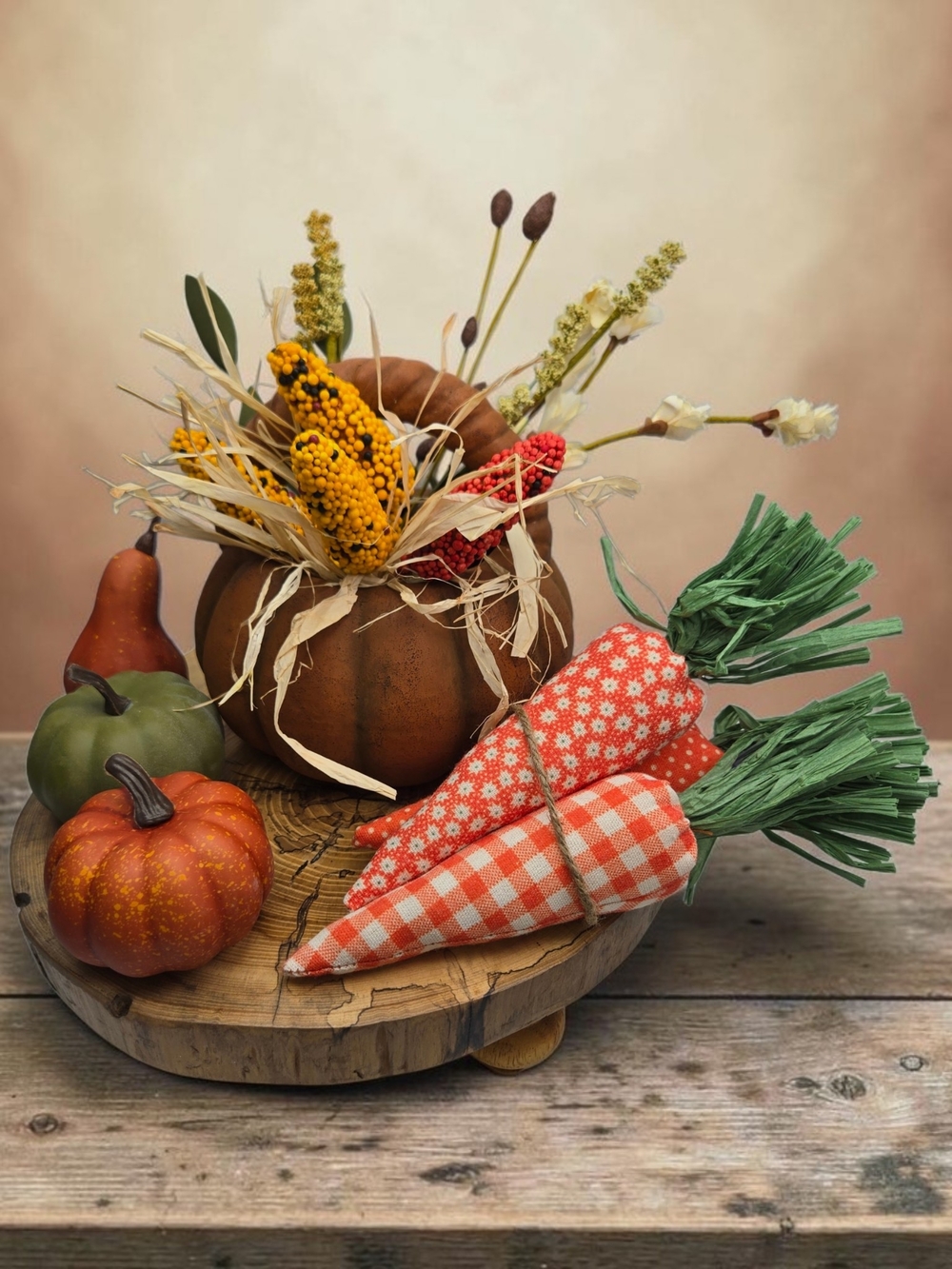 Hand Finished Terracotta Pumpkin Planter Basket | Rustic Farmhouse Fall Harvest